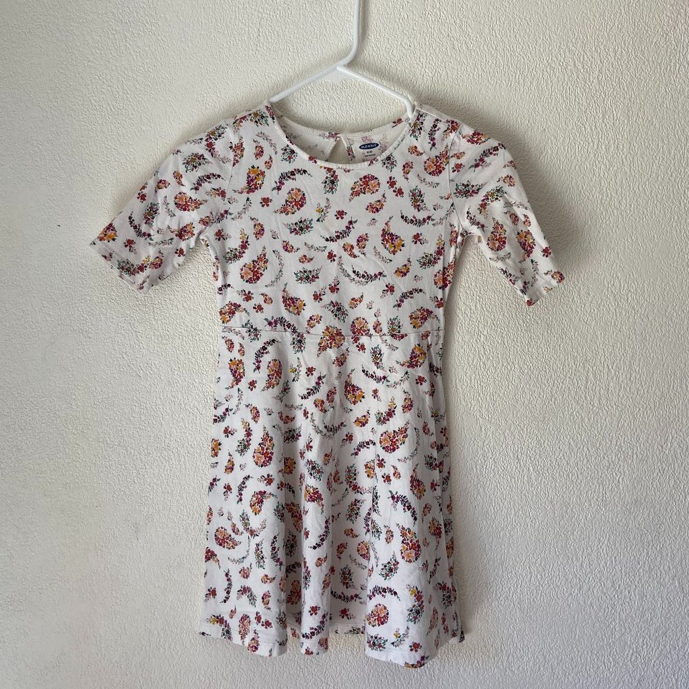 5/$25 Girls' Comfortable Old Navy Flower Print Dress 100% Cotton Size M